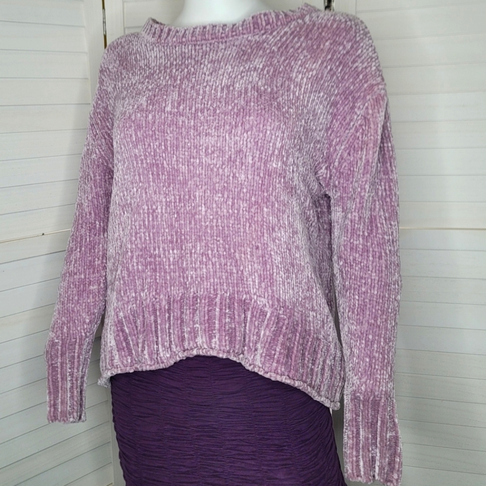 Philosophy Sweater Womens XS Chenille Pullover Velvet Super Soft Long Sleeve NEW